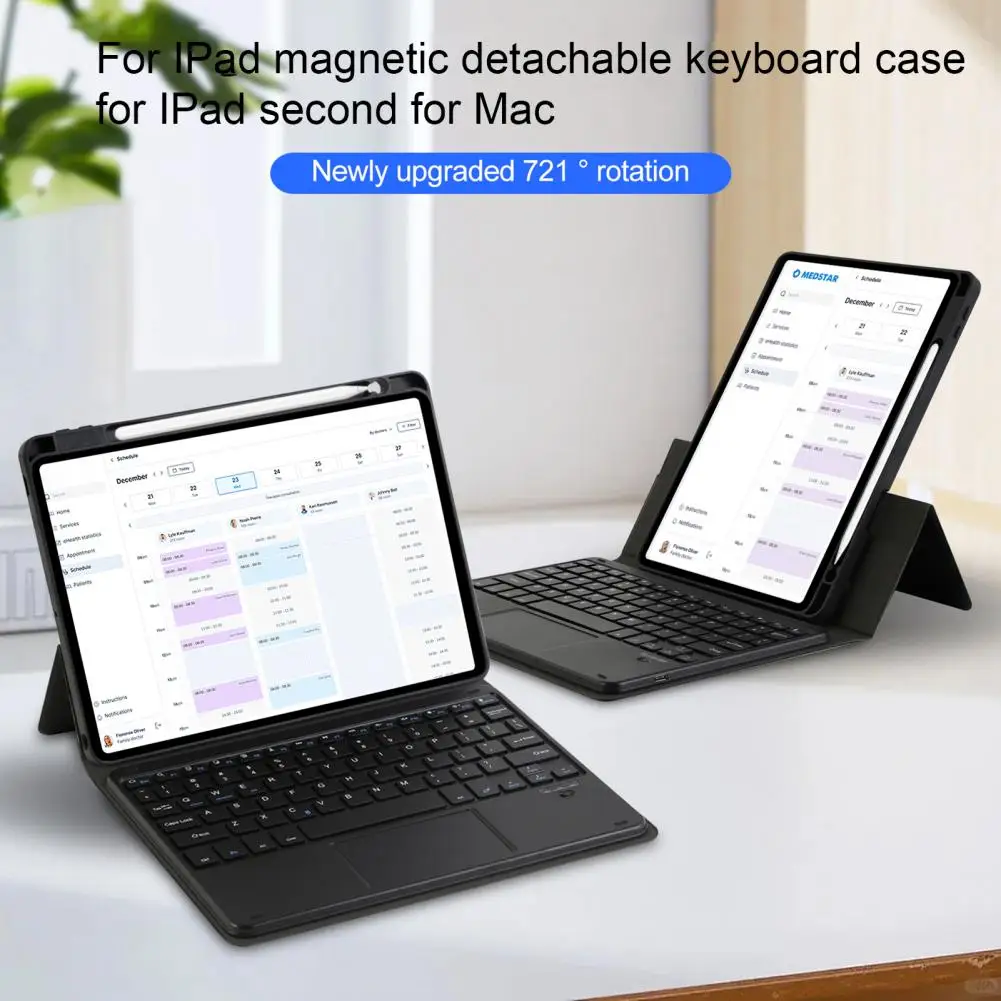 

Acrylic Bottom Shell Tablet Protector Protective Case Colorful Backlit Keyboard Case for Ipad Air4/5 with Magnetic Suction