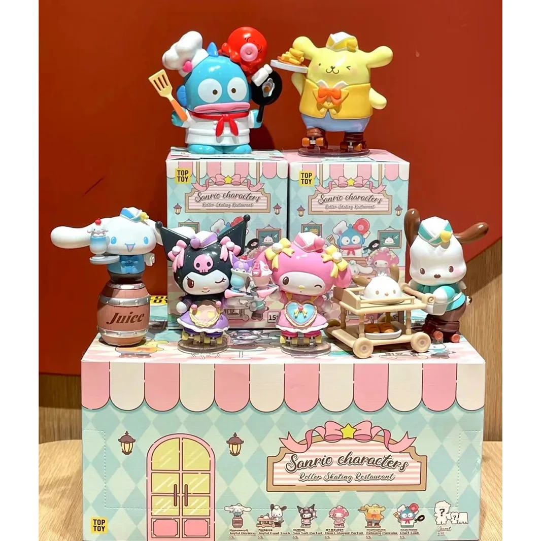 

Очаровательные коллекционные фигурки для роликовых коньков Sanrio Family, ресторанная серия, идеальный подарок на день рождения для девочек