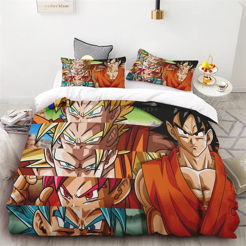 

Пододеяльник Dragon Ball Son Goku Аниме Воспоминания о детстве Мягкая и удобная полноразмерная двуспальная кровать размера «queen-size» для взрослых и детей