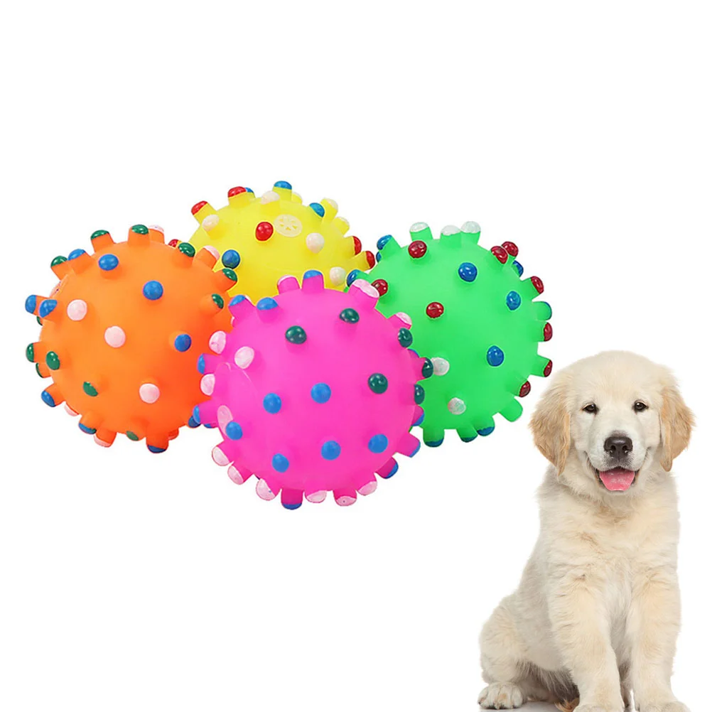 

8pcs Dog Sound Toy Funny Educational Playing Toy Creative Pet Ball Toy (Random Color) Pet Toy Pet Playing Toy