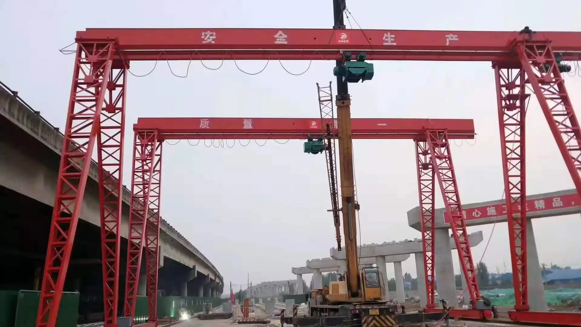 5-80 Ton Multi-Load Mini Gantry Crane, Complete Lifting Hoist & Wear Resistant Power Component For Construction Industry