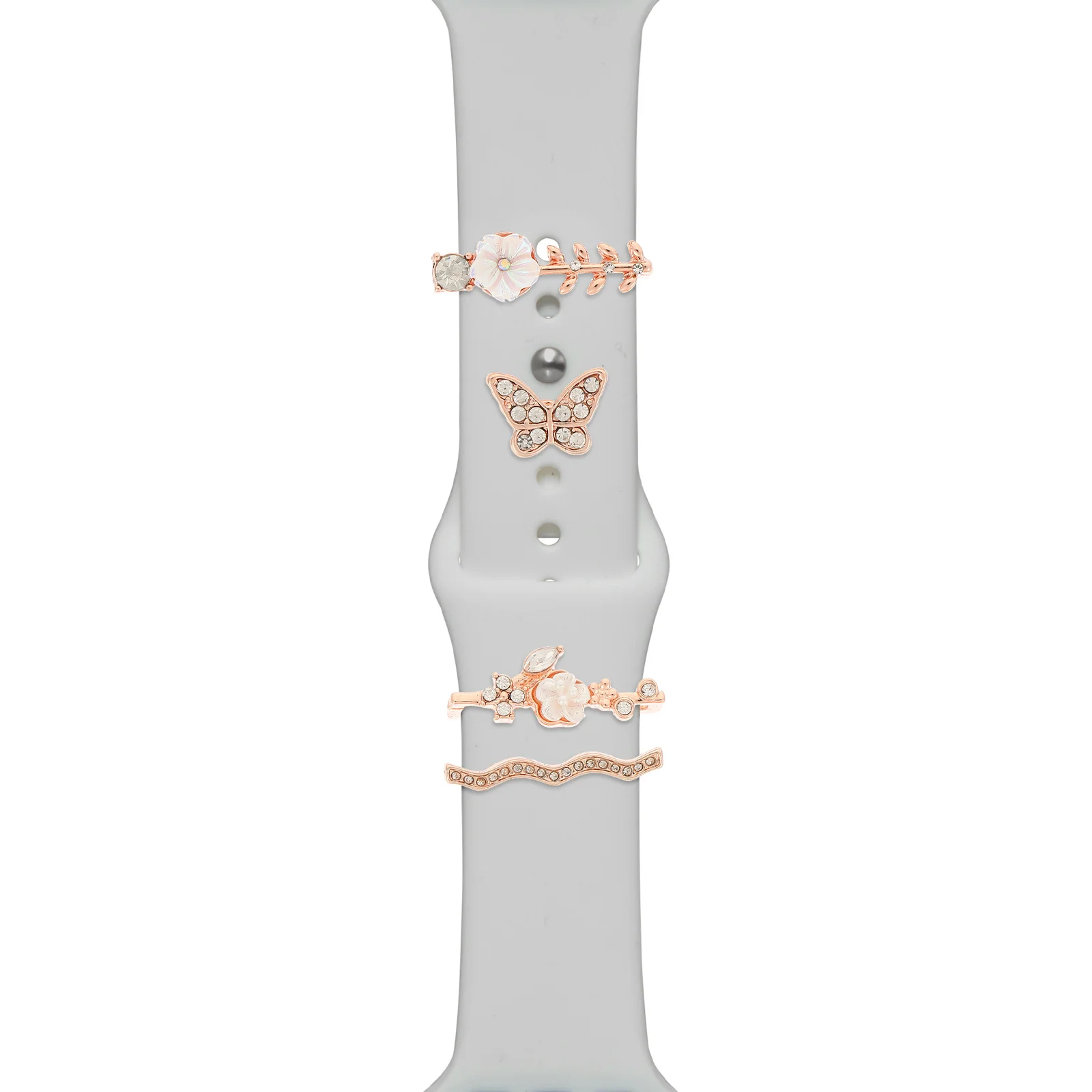 

4Pcs Smartwatch Band Charms Durable High Hardness Rhinestone Watch Strap Jewelry Watchband Charms Watch Strap Charm