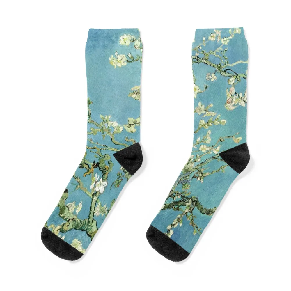 

Van Gogh Almond Tree Socks Soccer happy aesthetic Stockings man Socks Male Women's