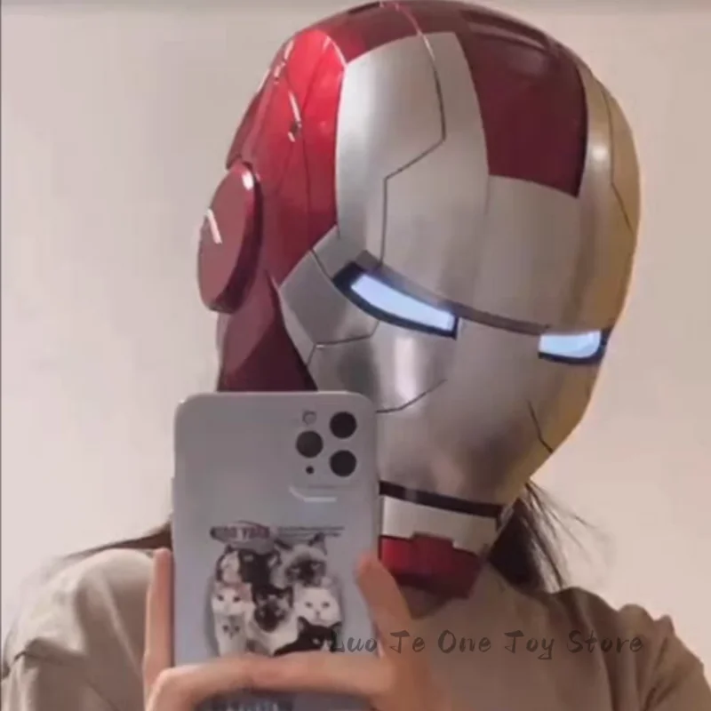 Avengers Iron Man Electric 1:1 Mk50 Mk5 Helmet Voice Control Eyes With Light Model Toys For Adult Technology Wearable Cool  Gift