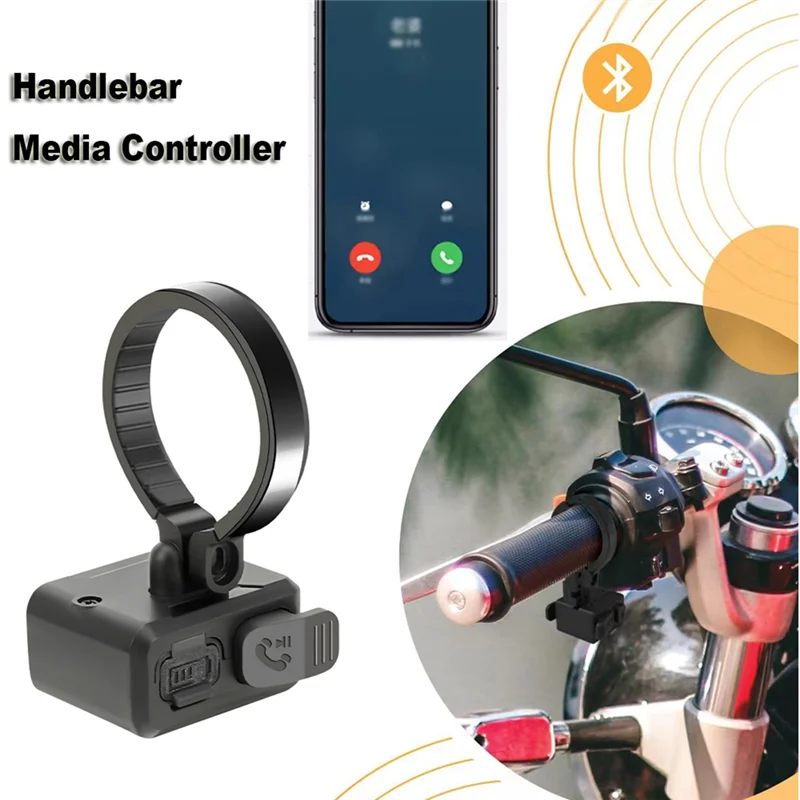 Ac29-Bluetooth Motorcycle Handlebar Control Hands-Free Calls Remote Control Wireless Bike Handlebar Media Controller