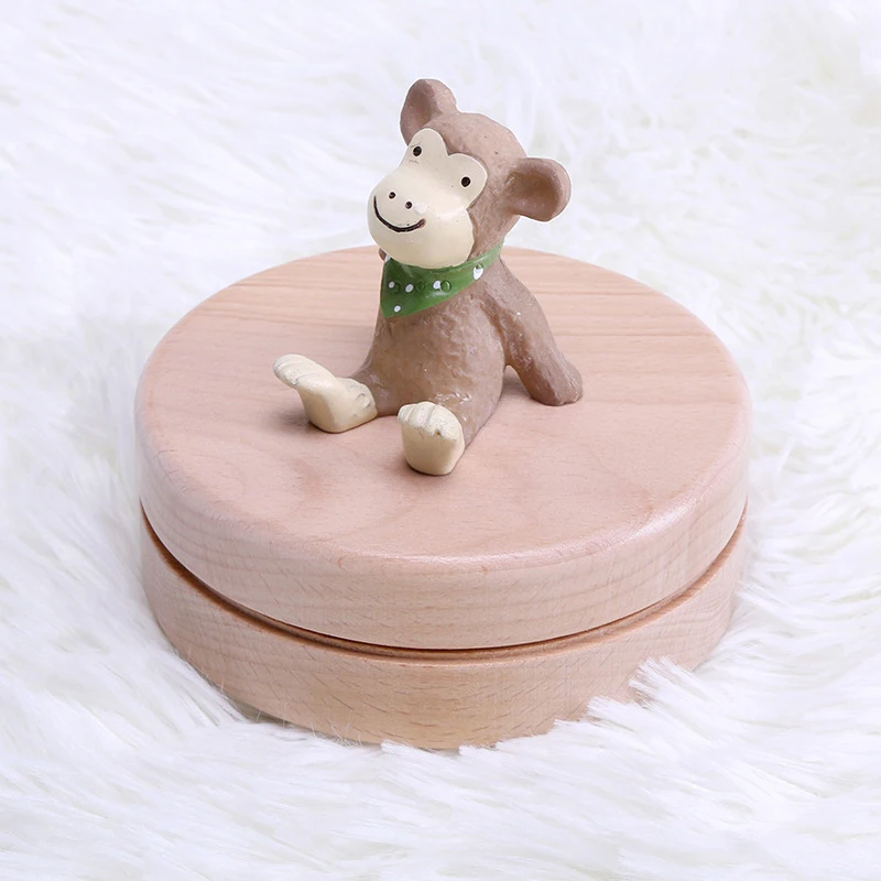 English 3D Cartoon Animal Baby Teeth Box Wooden Lanugo Storage Organizer Souvenirs Birthday Gifts Wooden Souvenir Case Box