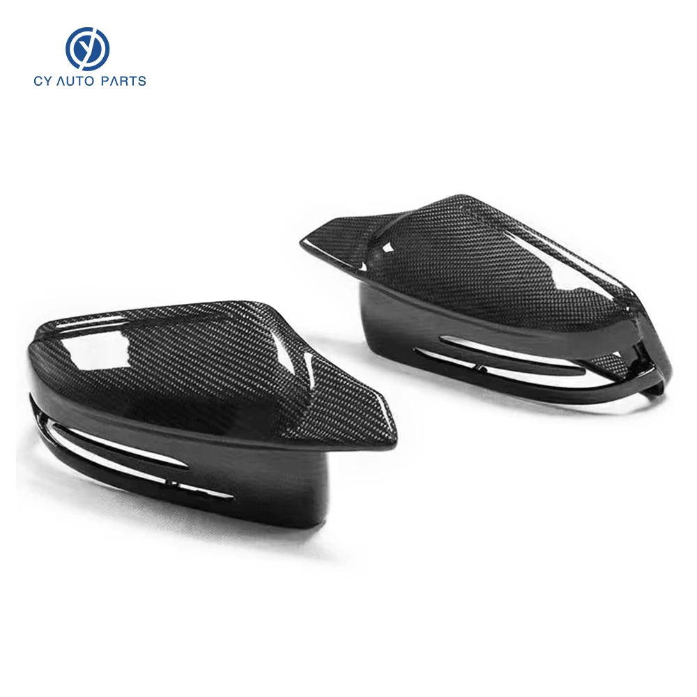 For Mercedes-Benz CW204 claw117 W212 Car Real Carbon Fiber OX Horns Type Rearview Rear View Mirror Cover Replacement