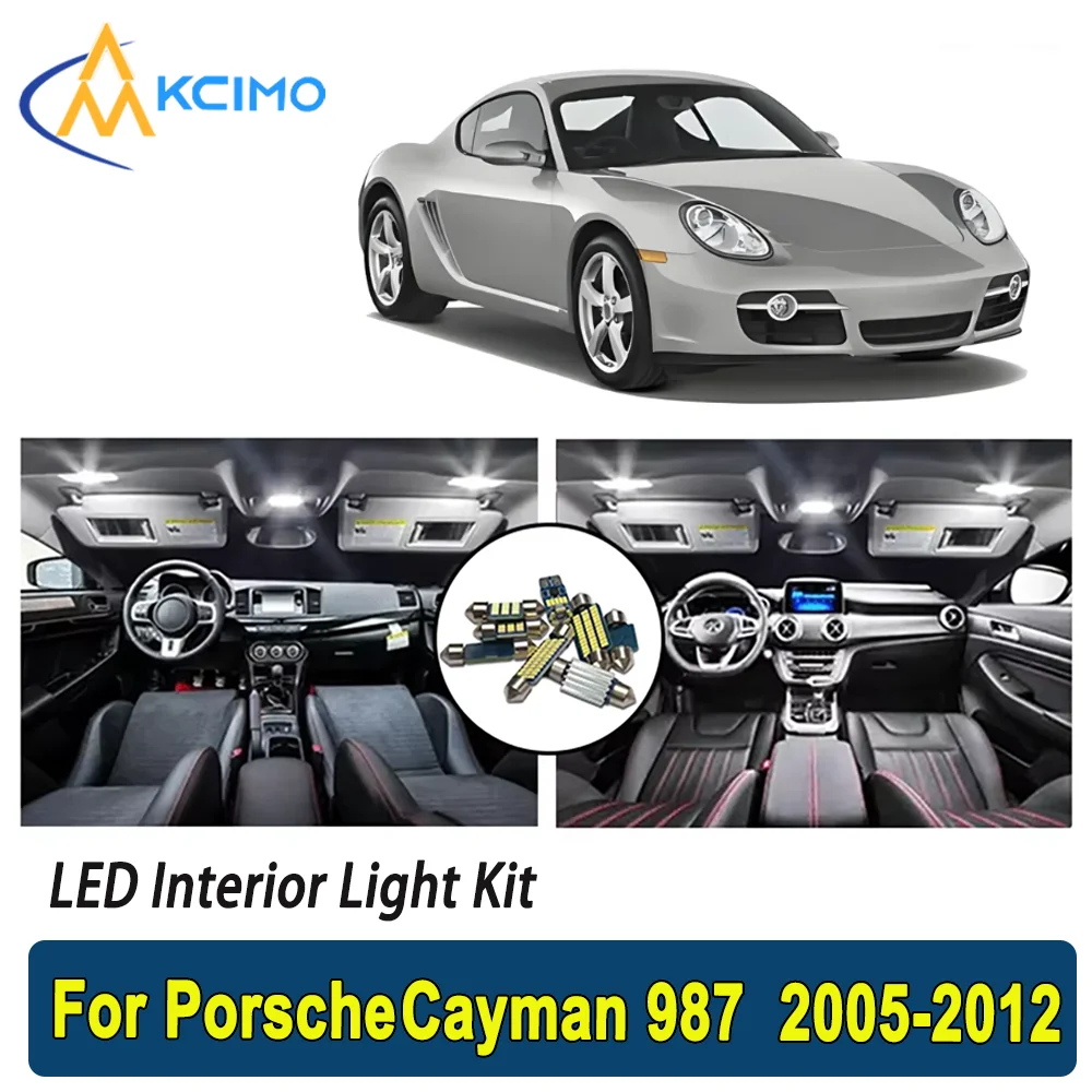 

Kcimo For Porsche Cayman 987 (2005-2012) Premium Bright LED Interior Dome Map Trunk Light Kit Car Led Lamps Canbus Car LED Light