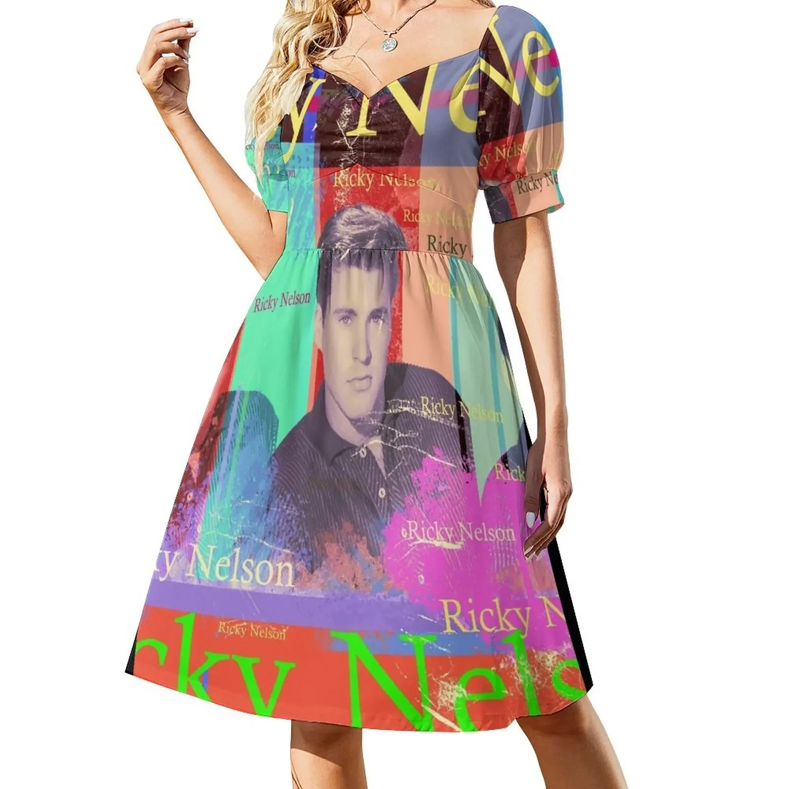 

Actor and musician Ricky Nelson, portrait Short-Sleeved Dress Women's summer skirt elegant women's sets Dress