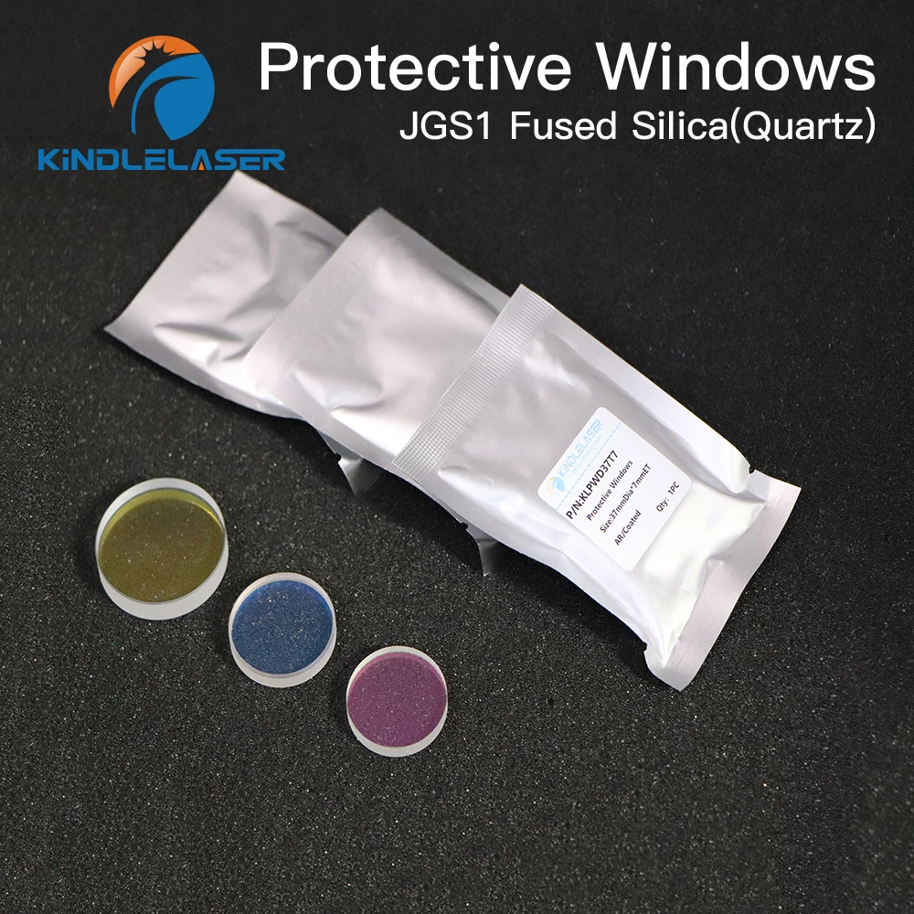 KINDLELASER Laser Protective Windows D20 - D29 Series Quartz Fused Silica for Fiber Laser 1064nm Precitec Raytools WSX