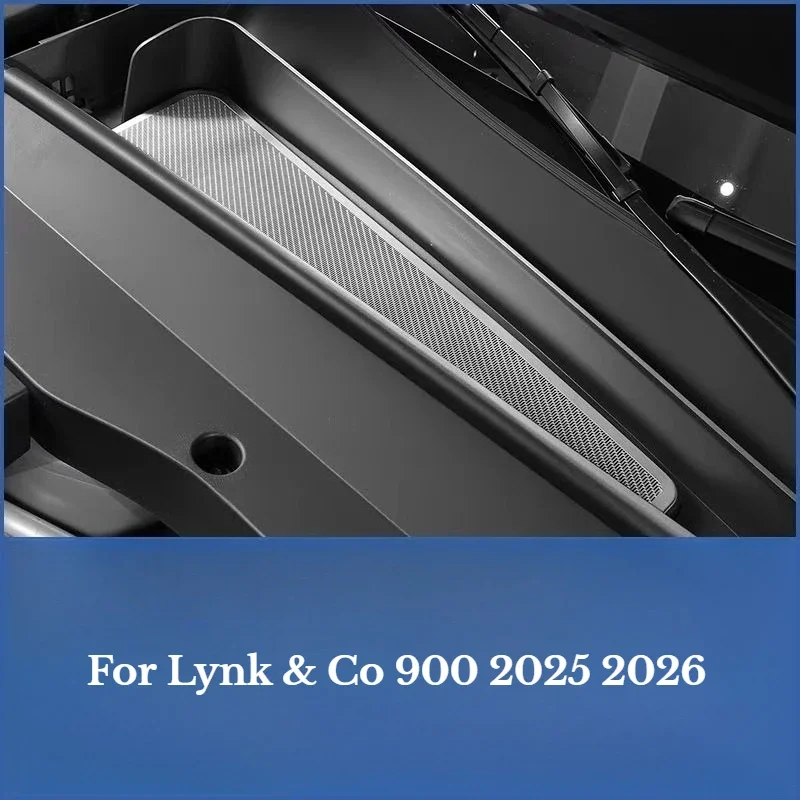 For Lynk & Co 900 2025 2026 Front Hood Dust Protection Cover Stainless Steel Air Outlet Protector Interior Trim Accessories