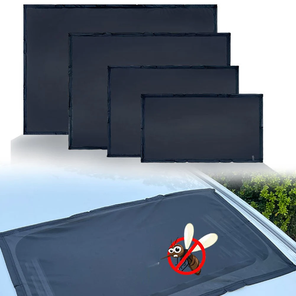 

Car Sunroof Cover 55/75/95/105x100/105/130/155cm Magnetic Dustproof External Sunshade Screen Window For Camping Self-driving