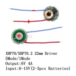 20W 30W XHP70 XHP70.2 6V LED Driver Board 22MM DC6V-15V 1mode/5mode Input 6-15V Output For 6V XHP70.2 XHP70.3 LED Light Lamp