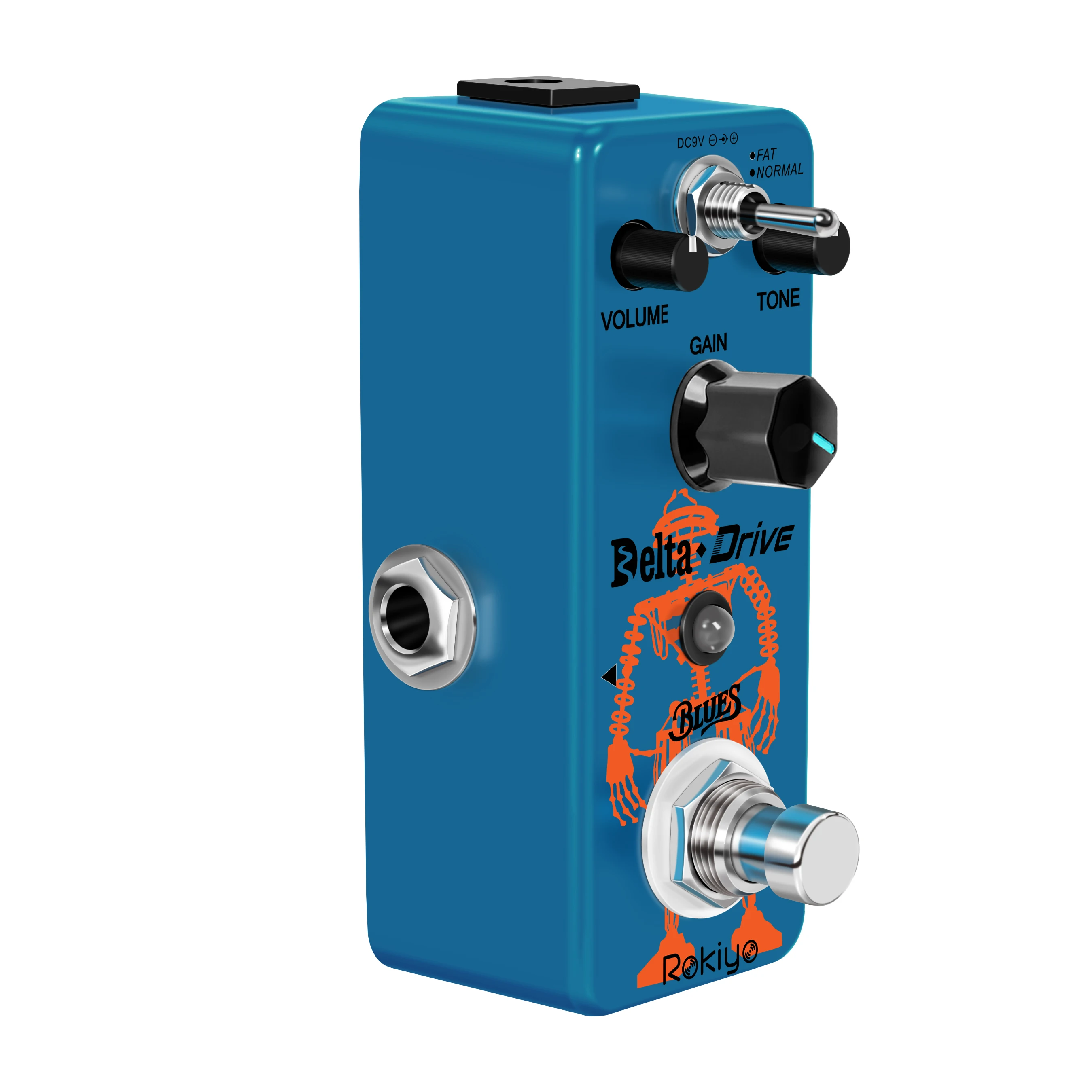 Rokiyo Delta Drive Blues Overdrive Guitar Effect Pedal Vintage Tube Blues Tone 2 Modes Stompbox for Electric Guitar & Bass view 6