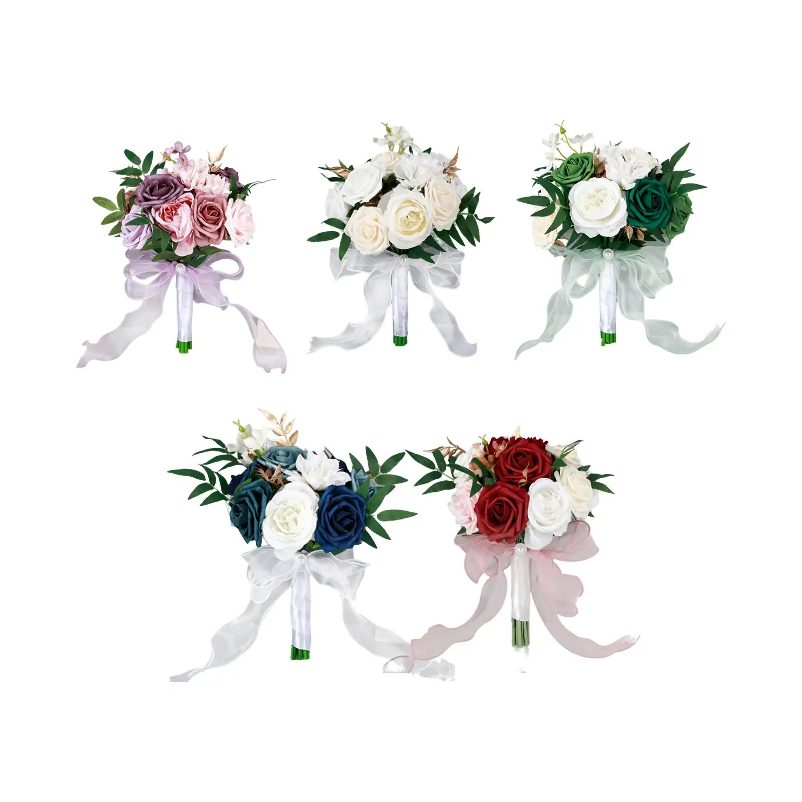 

Fake Flower Vintage Artificial Silk Flowers Bridal Bridesmaid Holding Bouquet Home Wedding Decoration