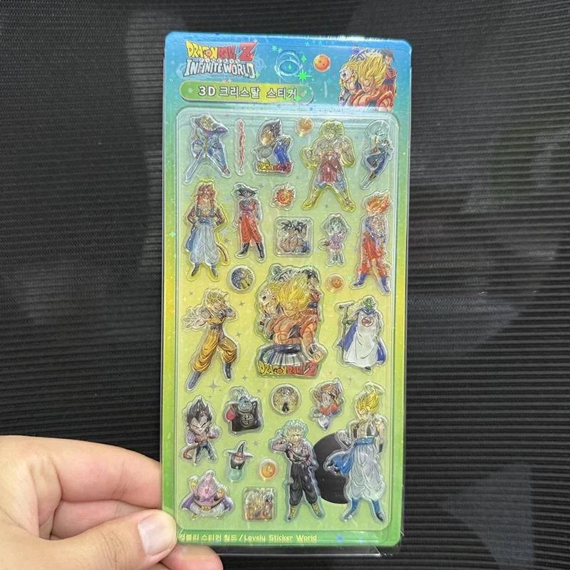 New 3d Crystal Stickers 4-40pcs Japanese Anime Peripherals Diy Scrapbook Notebook Diary Decor Decals view 2