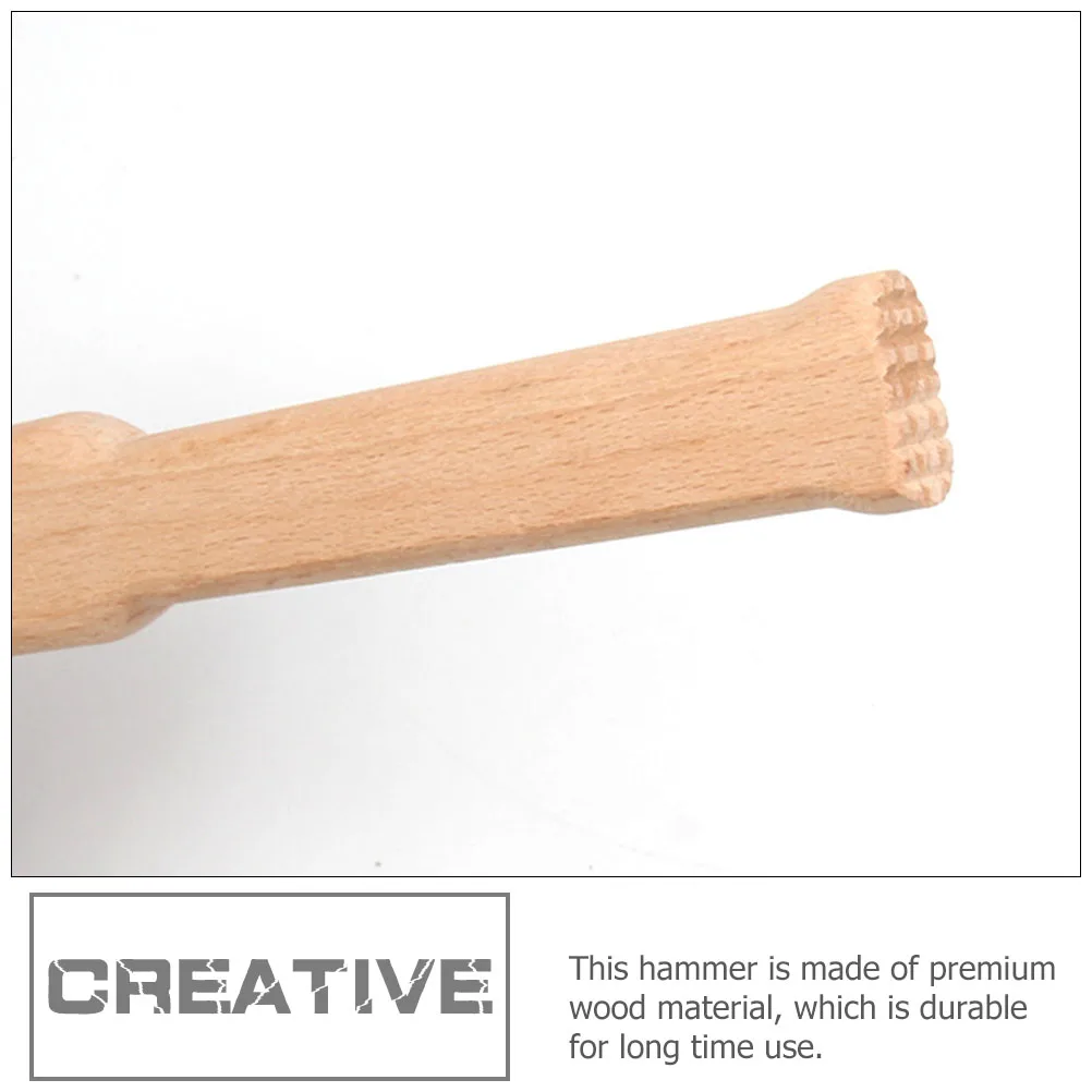 

Wood Hammer Compact Smooth Polished DIY Tool Handheld Wooden Mallet for Carving Woodworking Craft Accessories