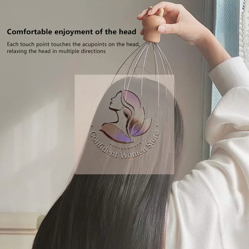 

Head Massager Head Scratching Octopus Scalp 12 Paw Non Soul Extractor Divine Head Relaxing For Extracting Hair Healthy Care