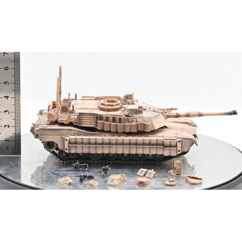 1/72Scale US M1A2 TUSK II Finished Tank Model Desktop Static Ornament Simulation Combat Vehicle Model Birthday Gifts