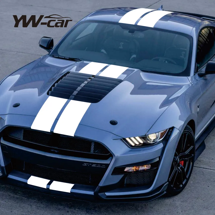 For Ford Mustang Ecobosst Shelby GT Car Hood Roof Tail PVC Stickers Stripes Styling Vinyl Film Decor Decals Set Auto Accessories