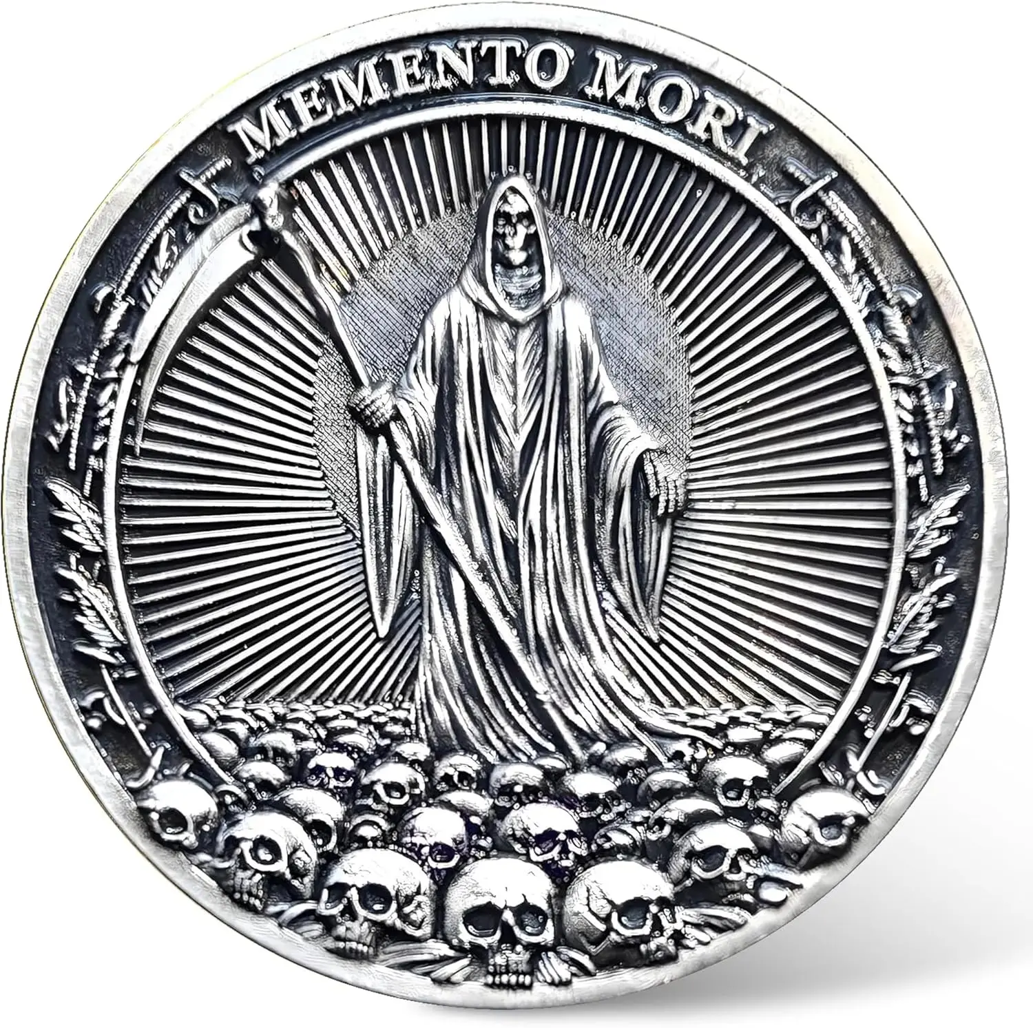 عملة تحدي Memento Mori Carpe Diem - رموز تحفيزية للحياة والموت، هدية ملهمة للأصدقاء والأحباء