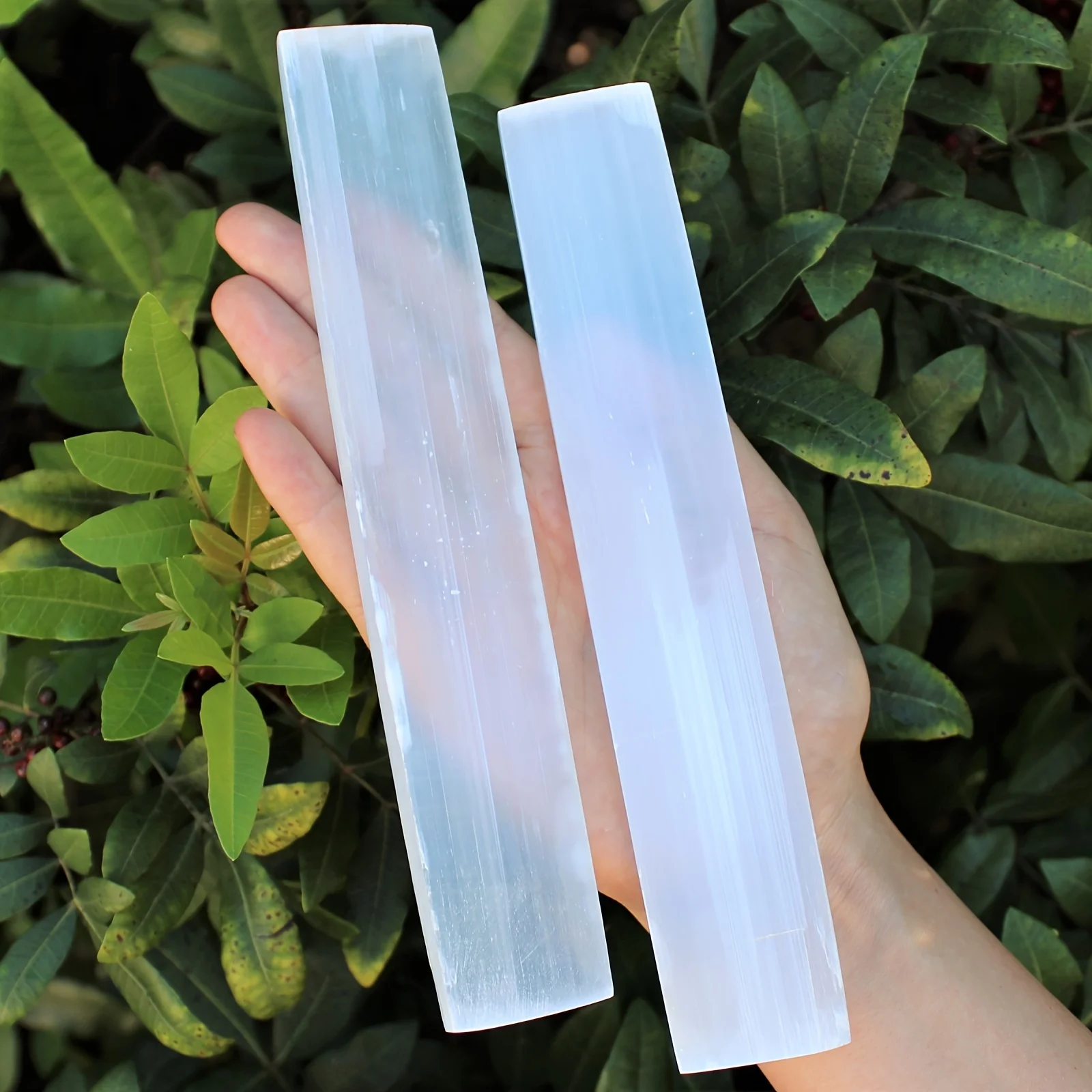 CrystalHola Selenite Charging Station Natural Mineral Flat Crystal Plate for Cleansing Purification Perfect Holiday Gift