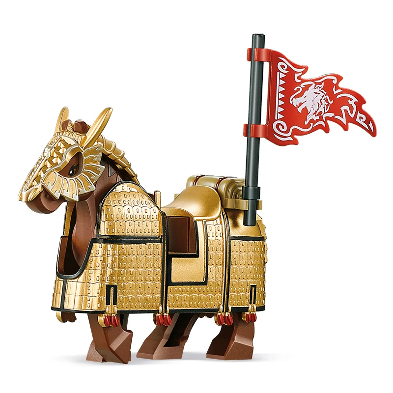 MOC Medieval Animals mount horse Model Building Blocks Bricks Children Gifts DIY Education Toys Compatible Accessories