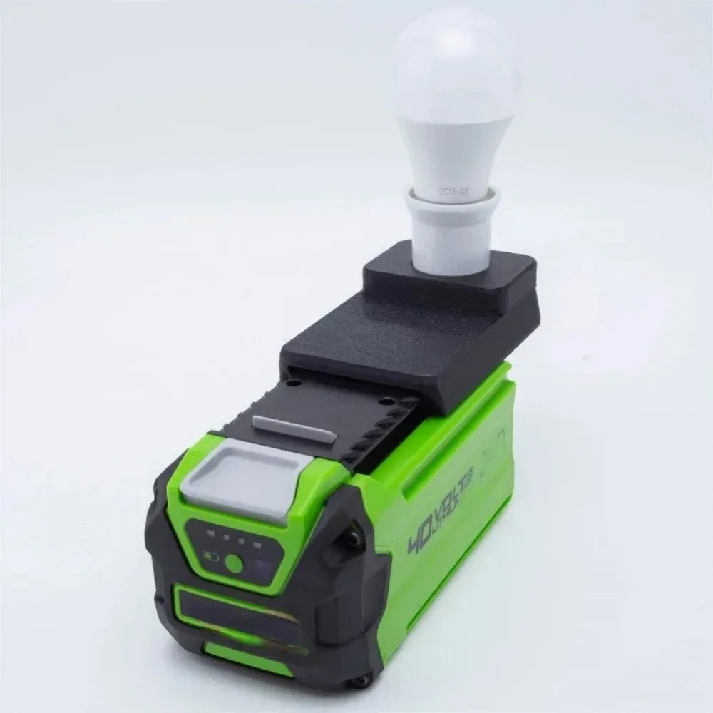 e27 Bulbs Camping lantern For Greenworks 40v battery Sockets Eor Camping Supplies (Not Including Battery)