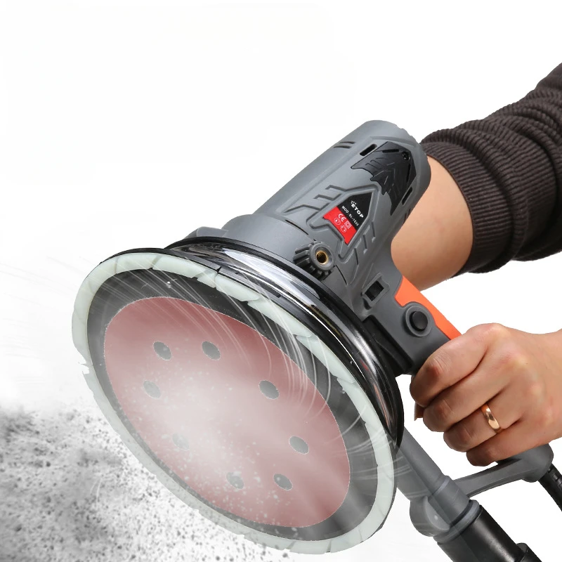 7 inch wall grinder Handheld wall grinding machine Lighted electric self-cleaning sandpaper machine Putty wall sander