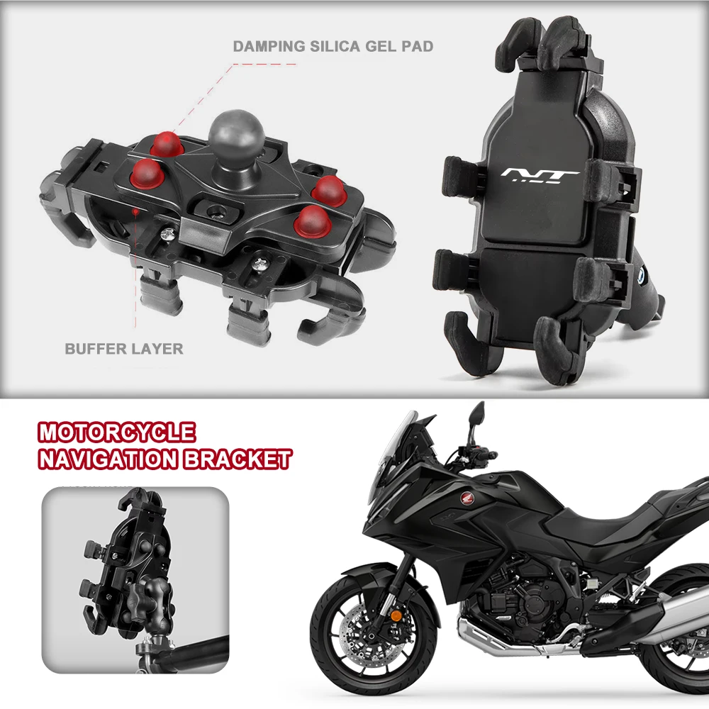 Rearview Mirror Motorcycle Phone Mount Anti-Shake Rotation Holder For NT1100 NT700V NT 1100 2026 nt1100 DCT Custom Accessories