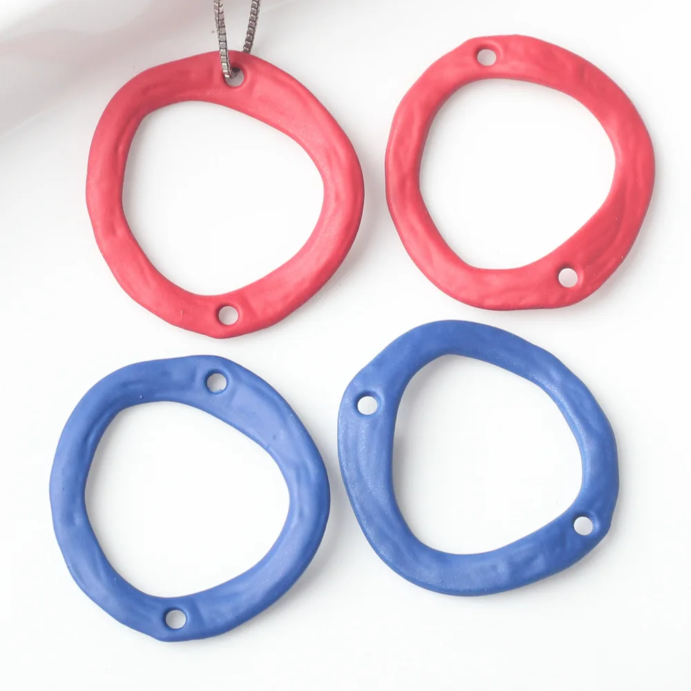 Simples Liga Geometria Escavado Conectores Double-Hung, DIY Handmade Colar, pulseira e brincos Acessórios, 10 Pçs/lote