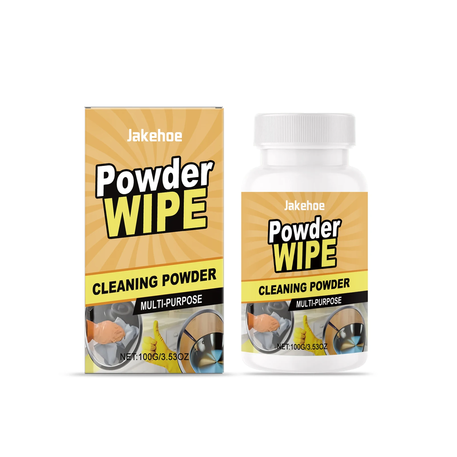 

100g Kitchen Degreaser Powder Instants Dissolve Oil Stain Remover Heavy Duty Household Cleaning For Stovetops Range Hoods Tiles