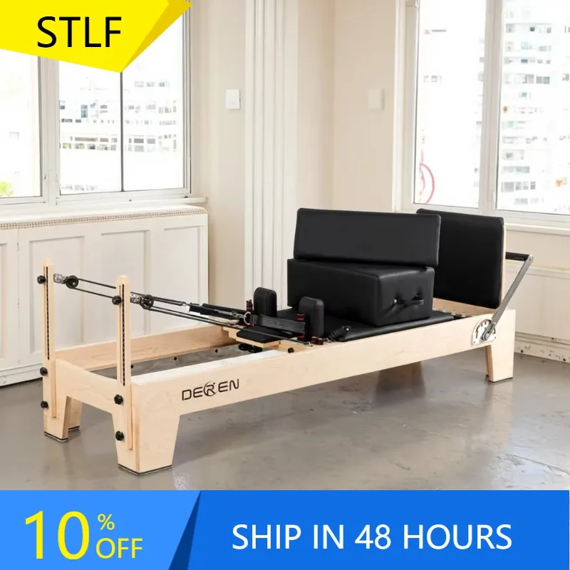 YTYIN Hot Sale Yoga Body Exercise Bodybuilding Five-Piece Sliding Bed Wood Maple Wooden Core Bed Pilates Reformer