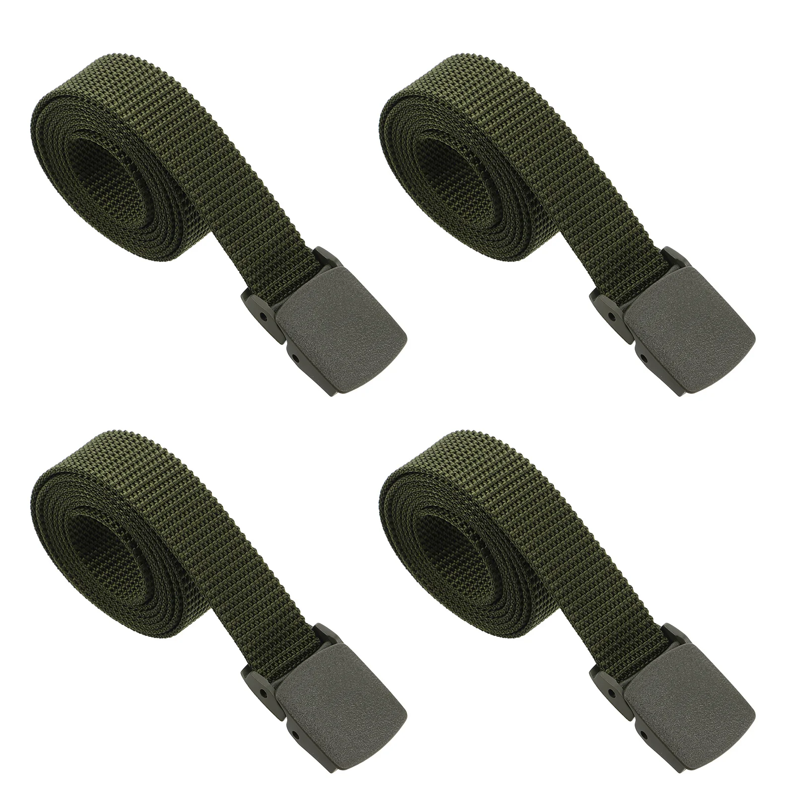 Cinturón táctico ajustable de lona de nailon para hombre, correa de utilidad resistente para senderismo al aire libre, cinturón de entrenamiento de montañismo, 4 Uds.