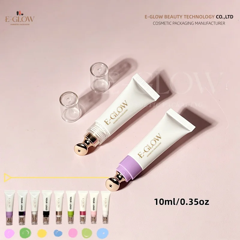 

【Logo Custom】50Pcs Customized 10ml Best Selling White Tube Matching Lip Gloss Moisturizing Waterproof Lipstick with Massage Head