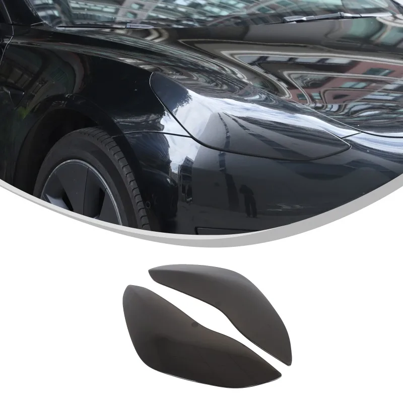 

ABS For Tesla Model 3/Y 2017-2022 Front Headlight Smoked Covers Headlight Protective Covers Car Accessories