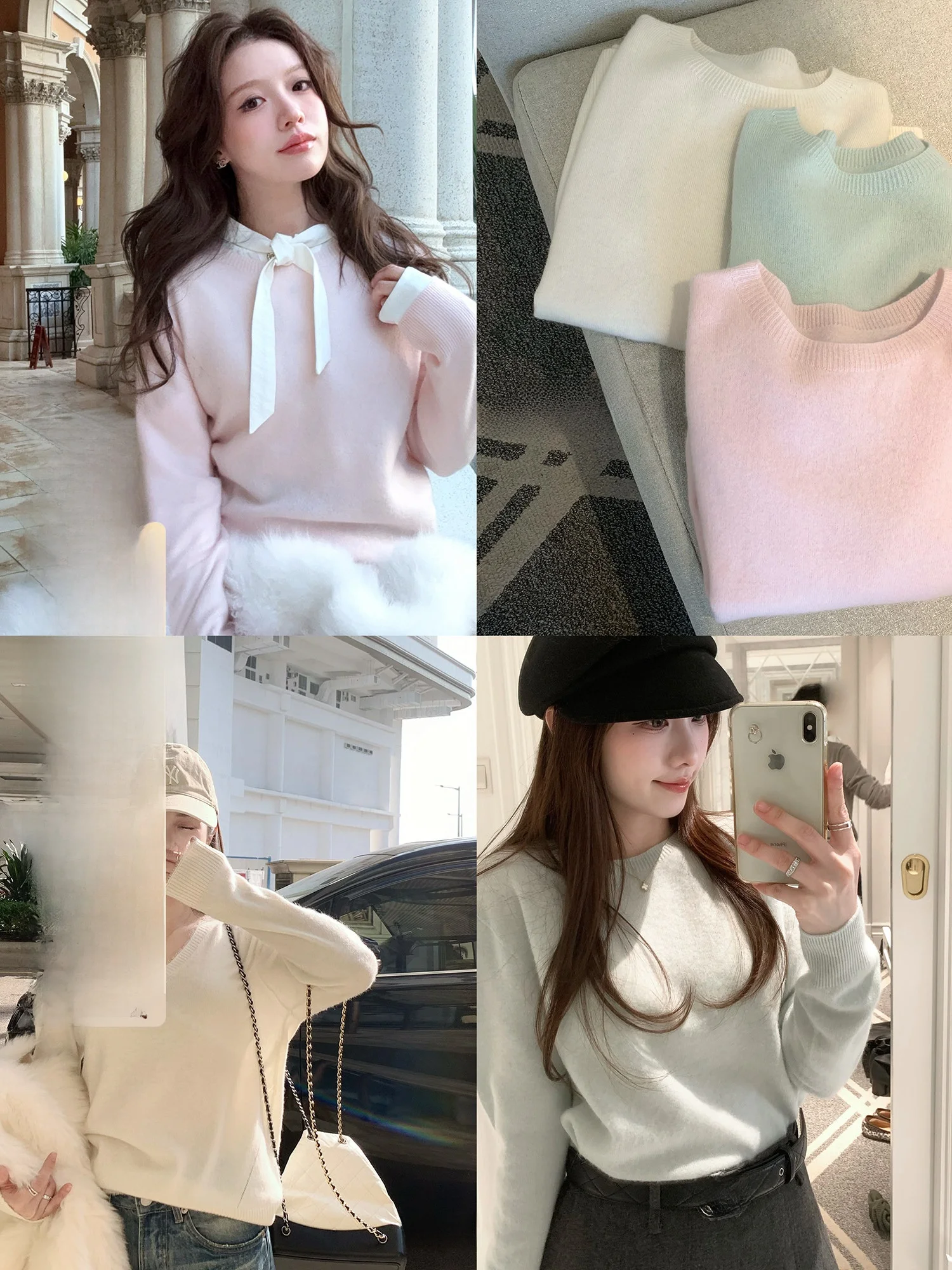 

Soft Gold Camere eepskin Long Sve Women's Knitted Sweater Inner Wear Outerwear Comfortable Warm Faionable Commute Sle