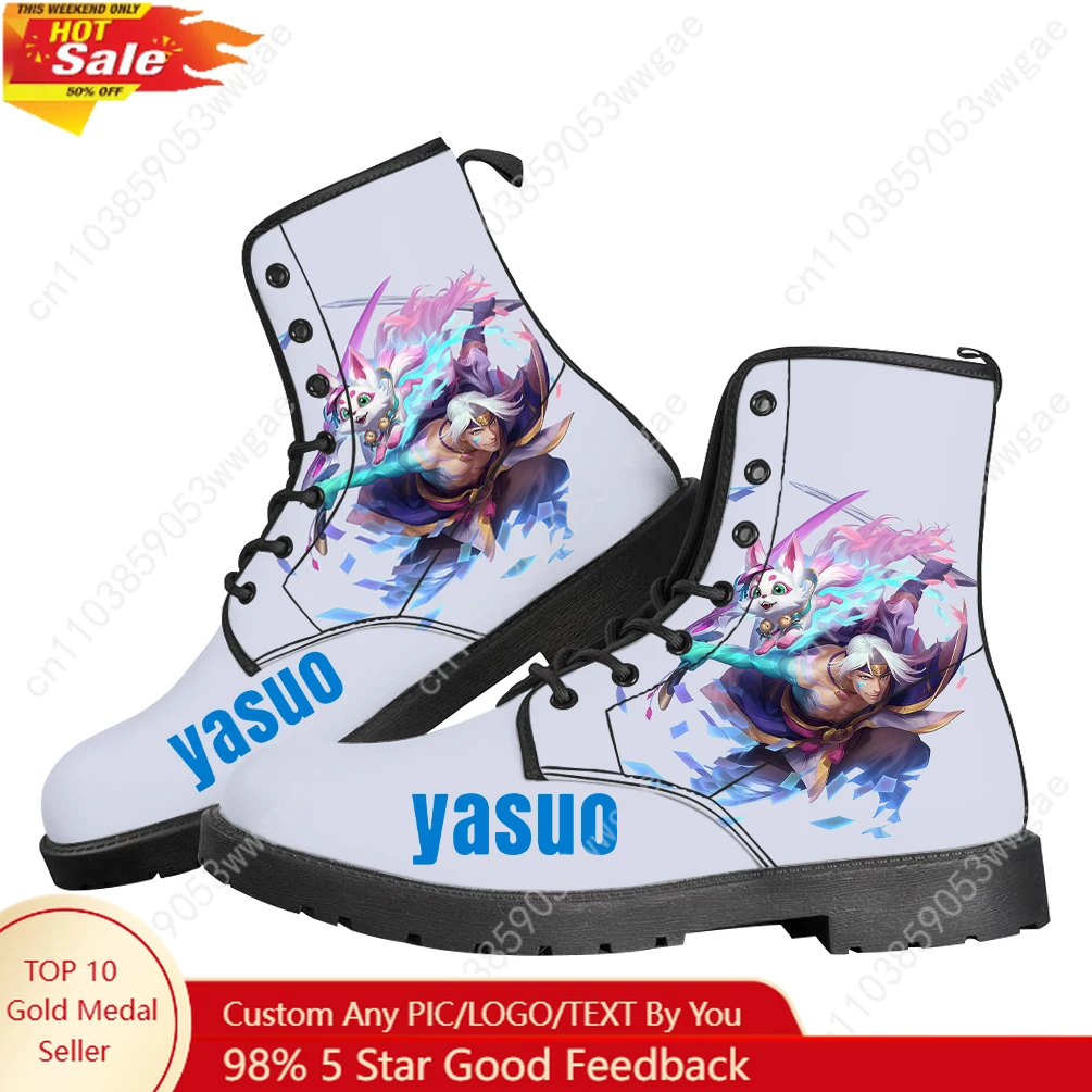 

Yasuo Boot Mens Womens Teenager Shoes Casual Boot Outdoor Light High Quality comfortable Couple Print On Demand Custom Made Shoe