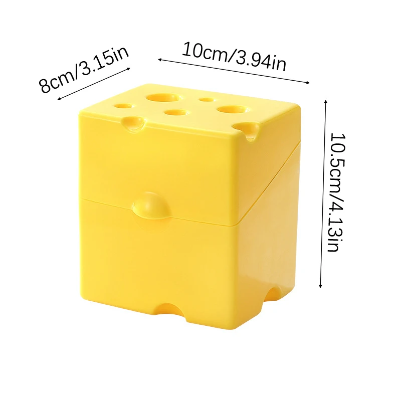 Refrigerator Food Storage Container Cute Flip Cover Cheese Slice Storage Box