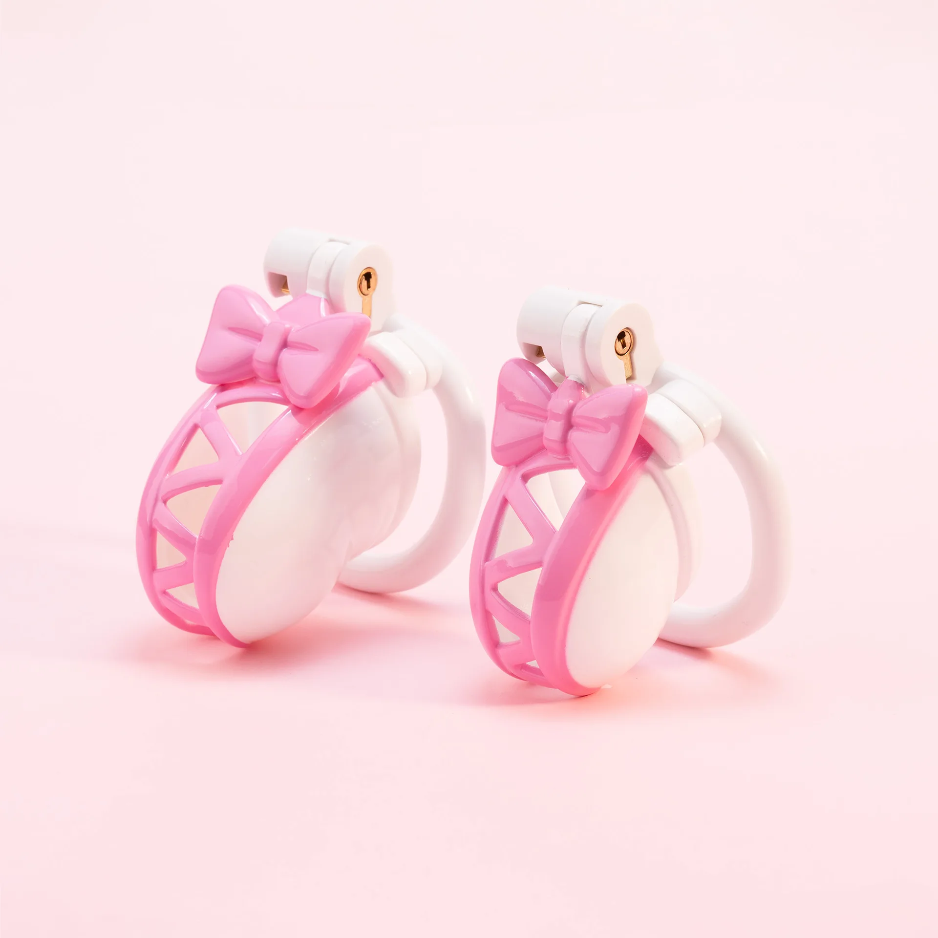 Pink Bow Chastity Lock for Men Penis CB Lock  Chastity Cage Sissy Cock Cage Male Bondage Adult Games Sex Toys Chastity Device
