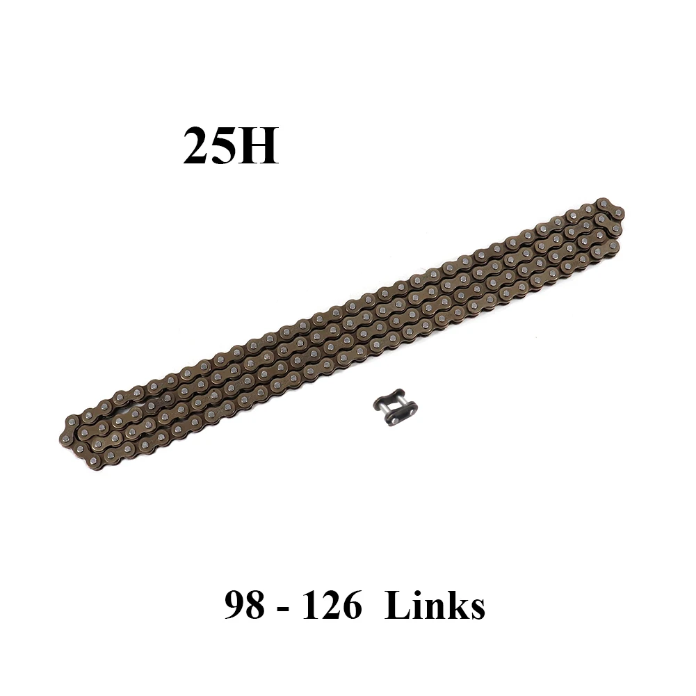 25H 98-126Links chain with Spare Master Link 47cc 49cc 2 Stroke Engine ATV Quad Go Kart Dirt Pocket Mini Motor Bike Motorcycle