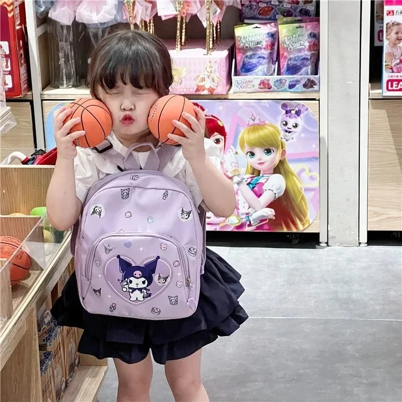 Mochila de Hello Kitty para niños, bolso escolar Sanrio para estudiantes, bolso escolar informal de moda para niños y niñas