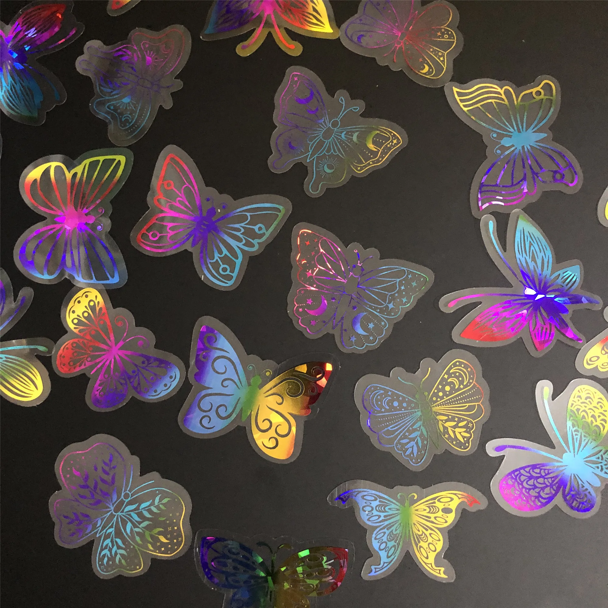 20 Pack Colorful Butterfly Transparent Stickers: A Vibrant Collection of Adhesive Art