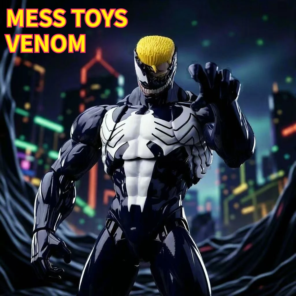 

NEW Mess Toys Venom Lethal Neighbor Spider Man Symbiotic Black Suit Messtoys Spiderman Anime Action Figure Model Doll Gifts Toys