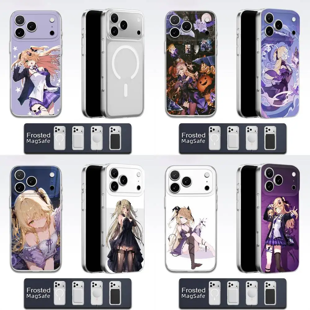 

Fischl Genshin Impact Phone Case For iPhone 17,16,15,14,13,12,11,Pro,Max,Plus,E,Air,Mini Magsafe Frosted Transparent
