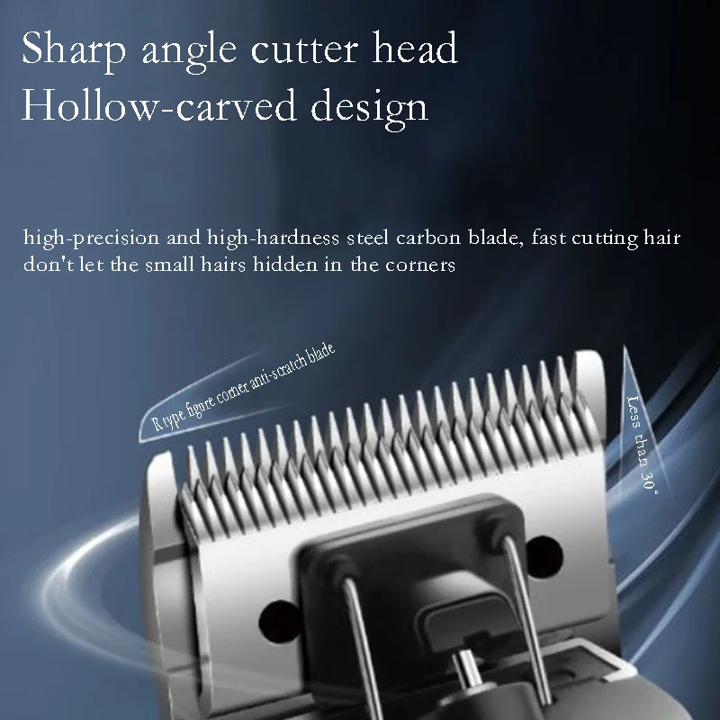 Barber Shop All Metal Hair Clipper Cordless Hair Trimmer Professional Rechargeable Electric Hair Cutting Machine - Haircut