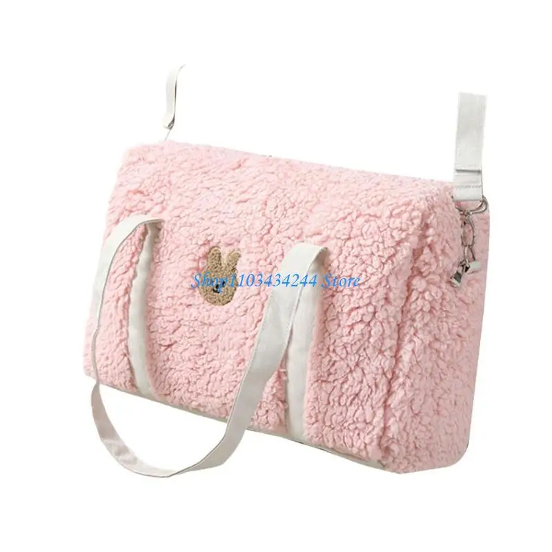 รถเข็นเด็กแขวนกระเป๋าสำหรับผู้หญิงกระเป๋าแม่ปักลายกระต่ายกระเป๋าถือความจุขนาดใหญ่มัลติฟังก์ชั่ถุงผ้าอ้อม