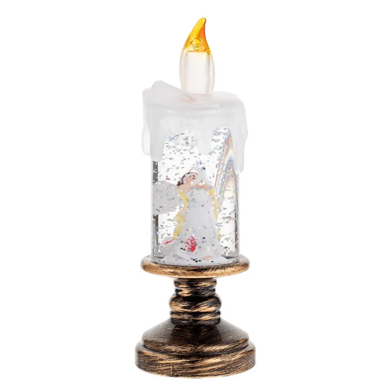 Weihnachts dekorationen Wind lampe Kerze Kerzenhalter Schnee Schneeflocke Spieluhr kreative Weihnachten Geschenk Szene Anordnung