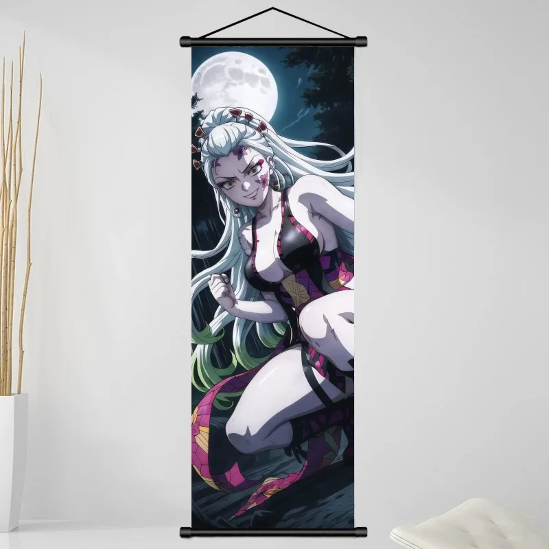 Demon Slayer Daki Hanging Scrolls Set - Anime Fabric Wall Art Posters for Bedroom Gaming Room Living Room Home Decor - view 4