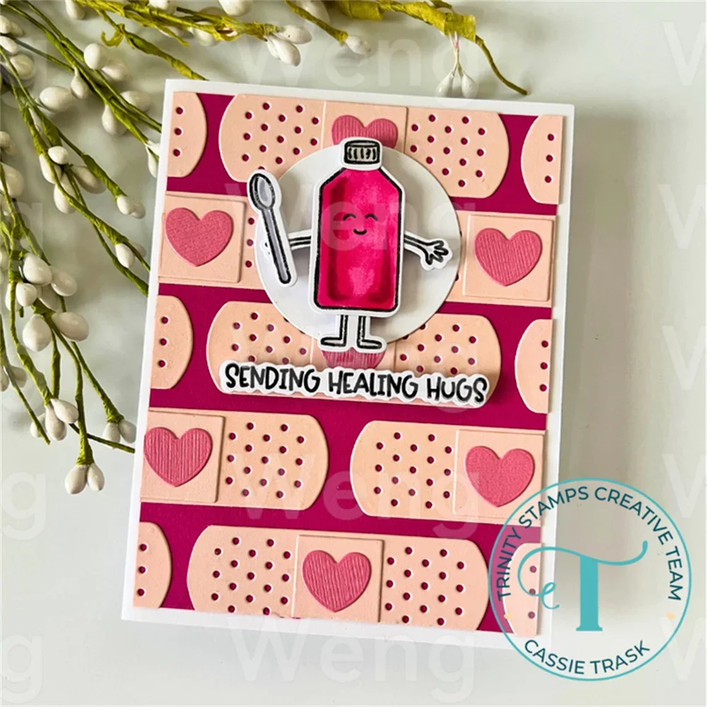 قوالب قطع معدنية على طراز المستشفى برمز المزاج الجديد لعام 2025 وطوابع لبطاقات المعايدة ذاتية الصنع والنقش اليدوي